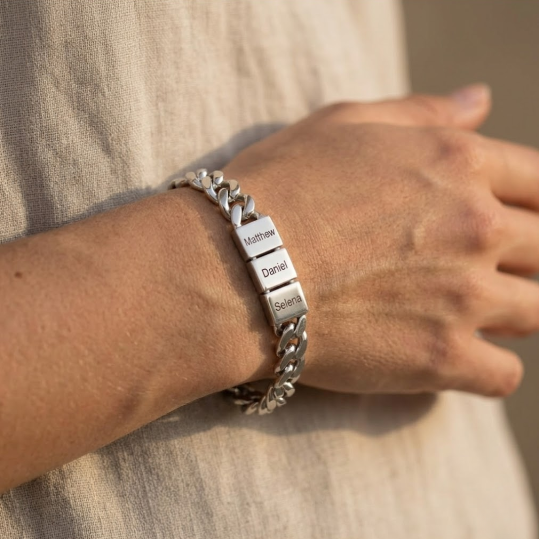 Pulsera de acero personalizable - Oferta Día del Padre