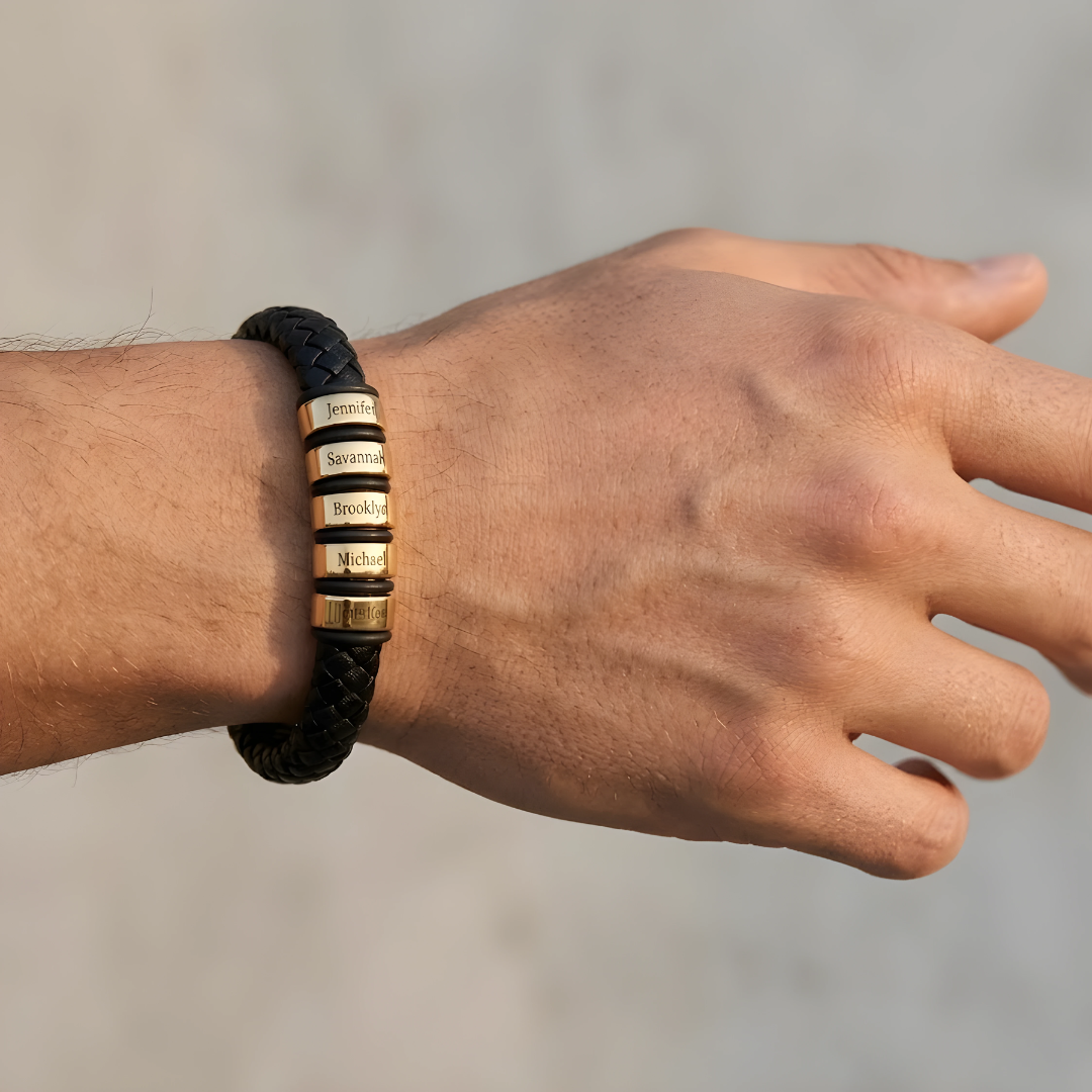 Pulsera de cuero personalizable - Oferta Día del Padre