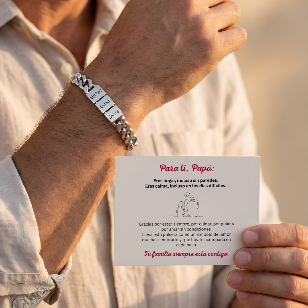 Pulsera de acero personalizable - Oferta Día del Padre