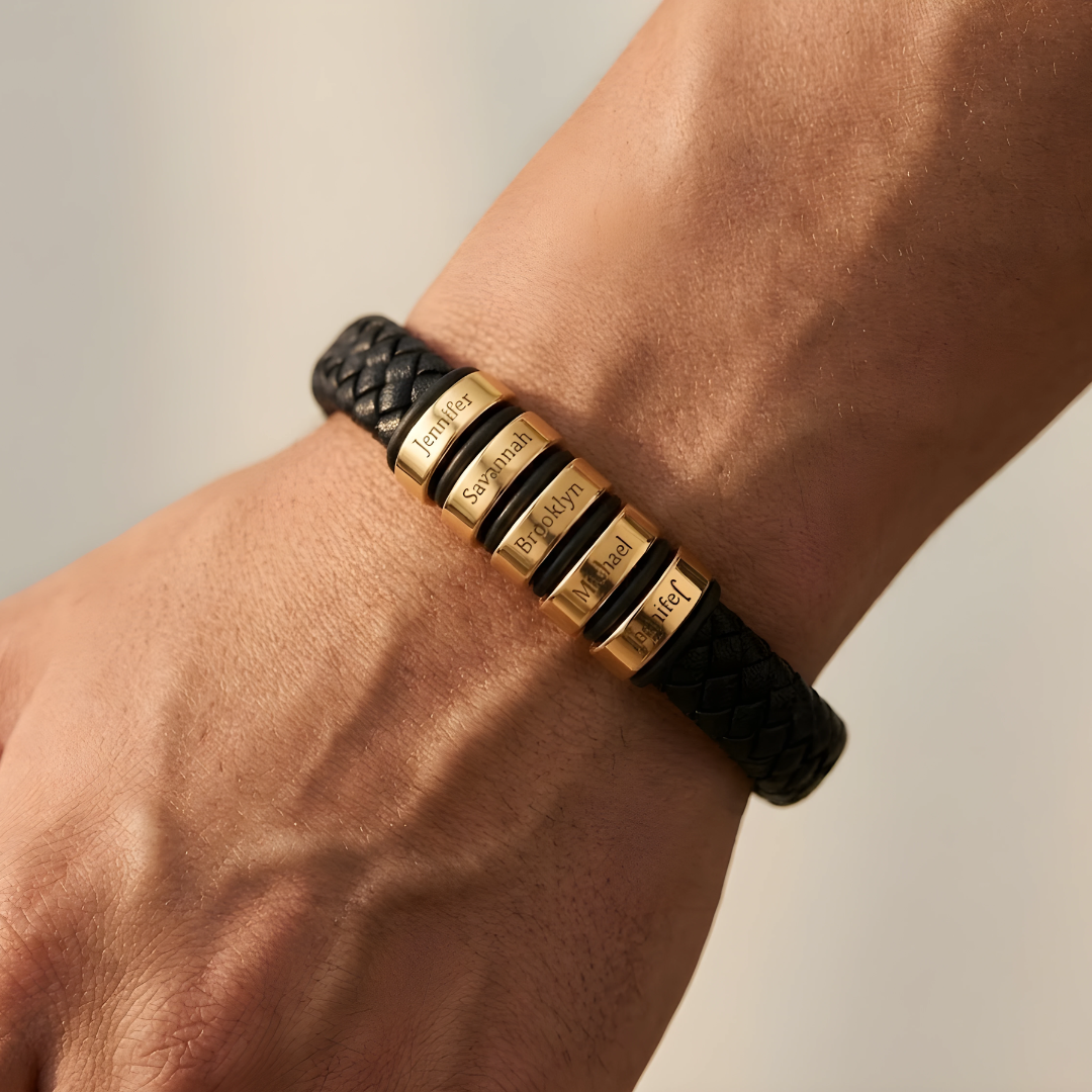Pulsera de cuero personalizable - Oferta Día del Padre