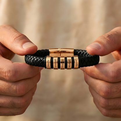 Pulsera de cuero personalizable - Oferta Día del Padre