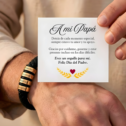 Pulsera de cuero personalizable - Oferta Día del Padre
