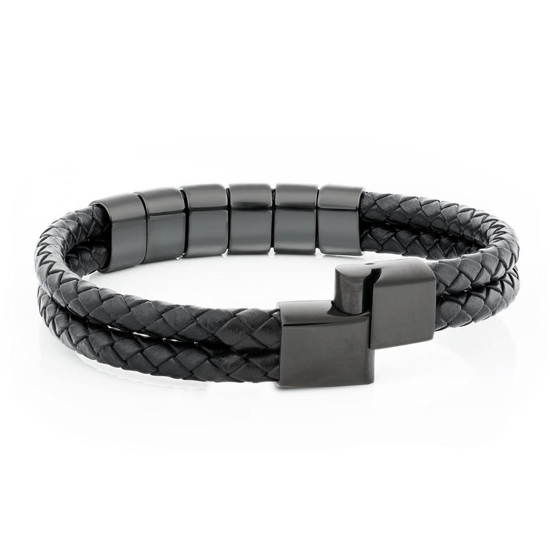 Pulsera de cuero con cuentas personalizables