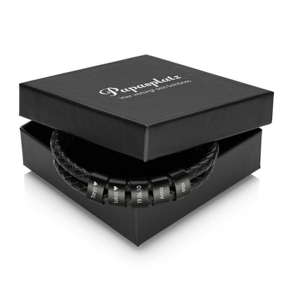 Pulsera de cuero con cuentas personalizables